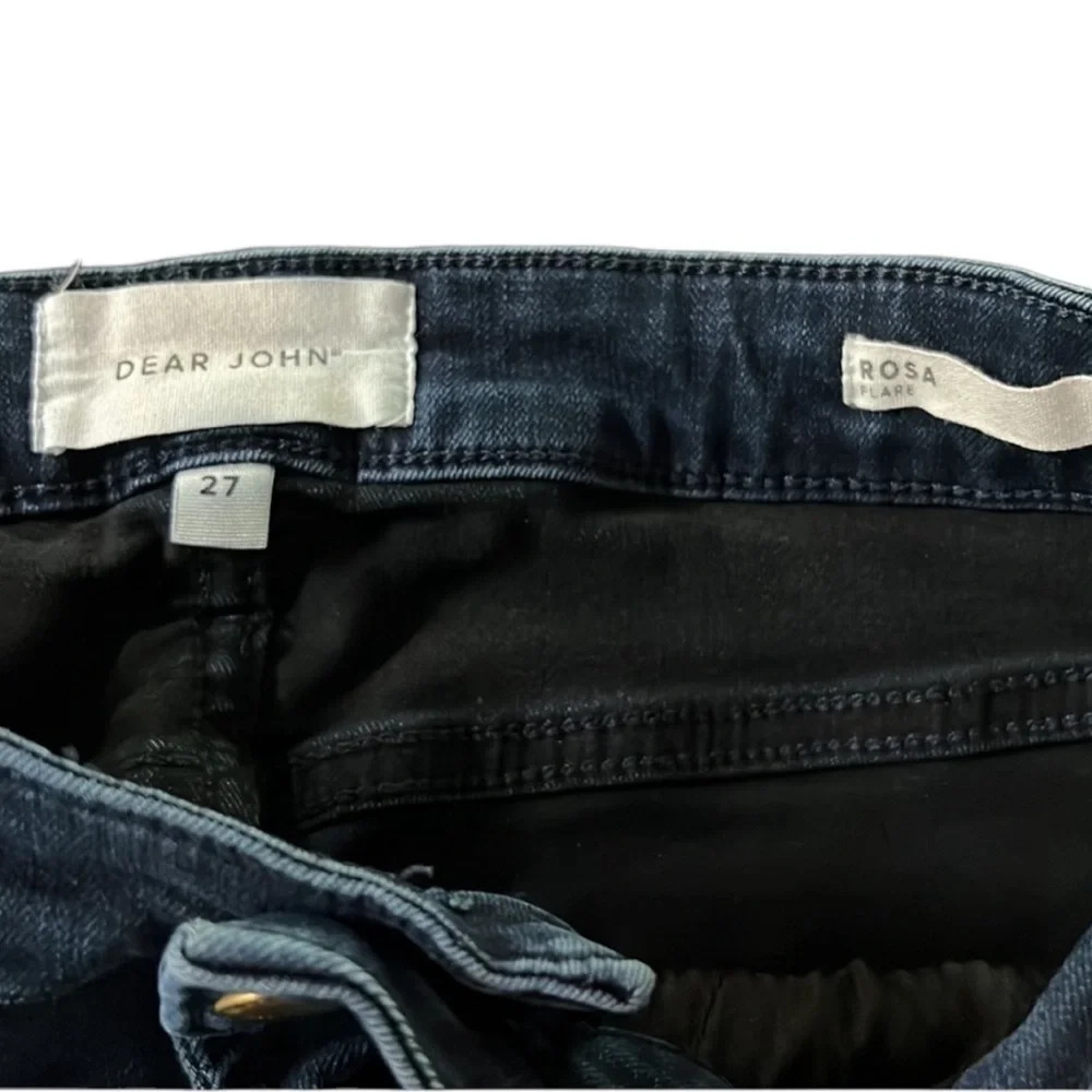 Dear John Rosa Flare Jean Dark Wash Zip/Button Closure Women’s Size 27 - Picture 6 of 6